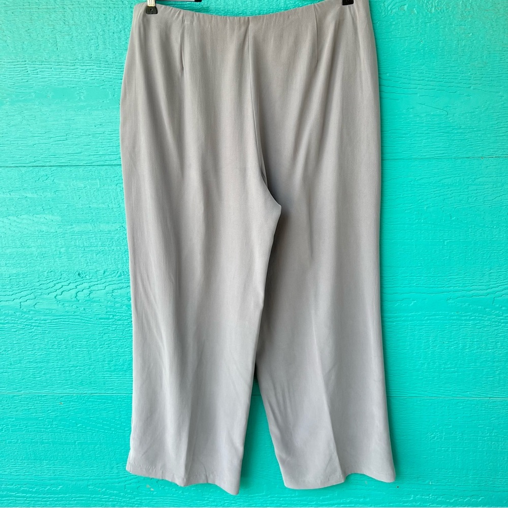 Eileen Fisher Light Gray Wide Leg Pants - Picture 3 of 5